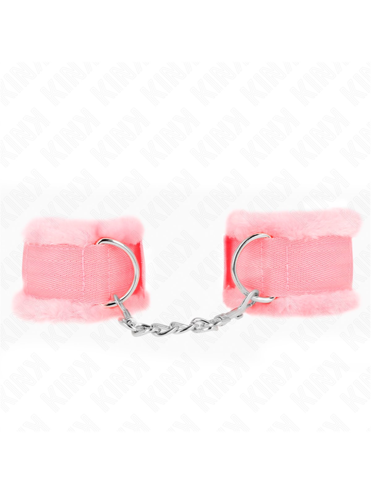 Kink - Polsini Rosa Foderati in Pelliccia 17-31x7 Cm