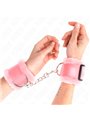Kink - Furry Lined Wrist Restraints Pink Adjustable 17-31 Cm X 7 Cm