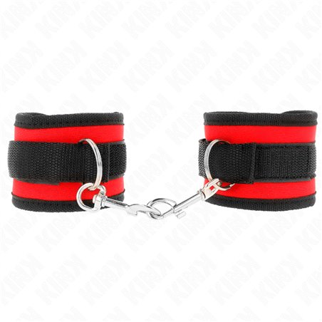 Kink - Polsini In Nylon con Velcro Rosso-Nero 18-35x6 Cm Modello 2