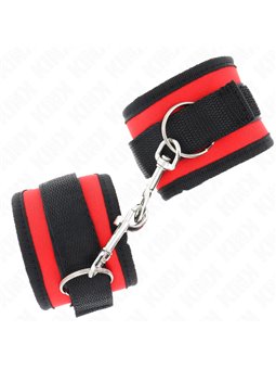 Kink - Polsini In Nylon con Velcro Rosso-Nero 18-35x6 Cm Modello 2