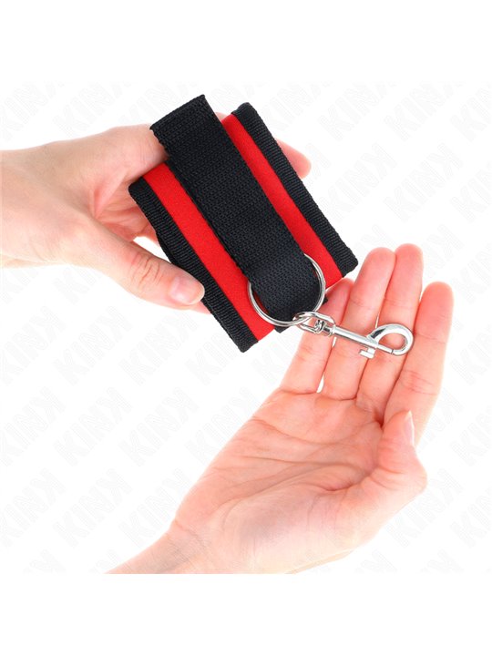 Kink - Polsini In Nylon con Velcro Rosso-Nero 18-35x6 Cm Modello 2