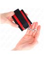 Kink - Polsini In Nylon con Velcro Rosso-Nero 18-35x6 Cm Modello 2