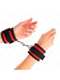 Kink - Polsini In Nylon con Velcro Rosso-Nero 18-35x6 Cm Modello 2