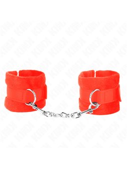 Kink - Polsini Rossi per Principianti con Pelliccia Interna 30x7 Cm