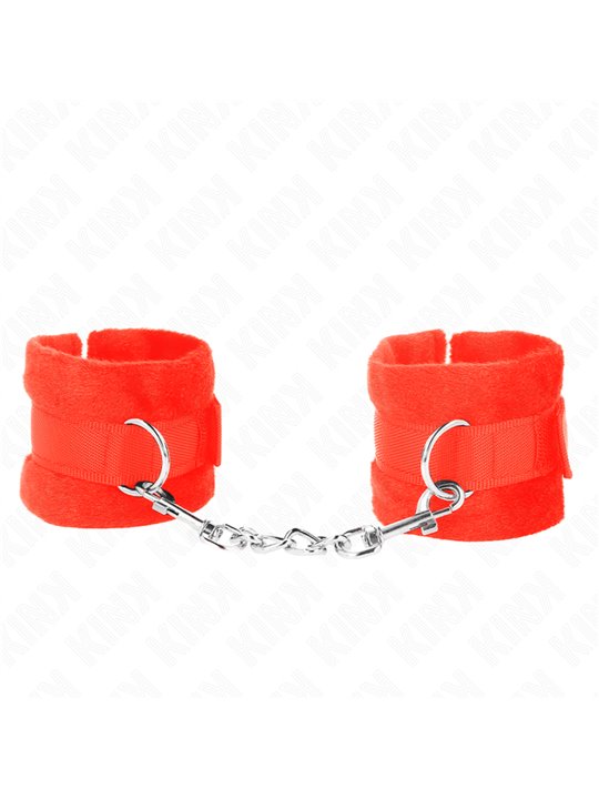 Kink - Polsini Rossi per Principianti con Pelliccia Interna 30x7 Cm