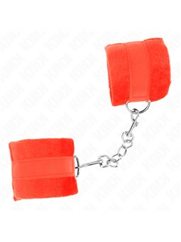 Kink - Polsini Rossi per Principianti con Pelliccia Interna 30x7 Cm