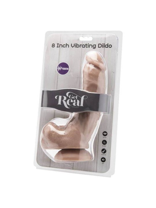 Toyjoy - Vibratore Realistico Get Real 8 con Testicoli e Ventosa