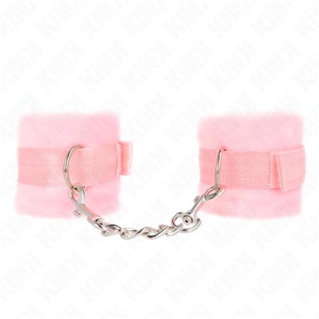 Kink - Beginner Fur Hand Cuffs Pink 30 X 7 Cm