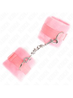 Kink - Beginner Fur Hand Cuffs Pink 30 X 7 Cm