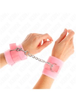 Kink - Beginner Fur Hand Cuffs Pink 30 X 7 Cm