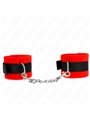 Kink - Polsini Neri/Rossi per Principianti con Pelliccia Interna 30x7 Cm