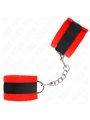 Kink - Polsini Neri/Rossi per Principianti con Pelliccia Interna 30x7 Cm