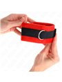 Kink - Polsini Neri/Rossi per Principianti con Pelliccia Interna 30x7 Cm