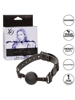 Calexotics Nocturnal - Bavaglio con Palla 3,75 Cm in Silicone Nero