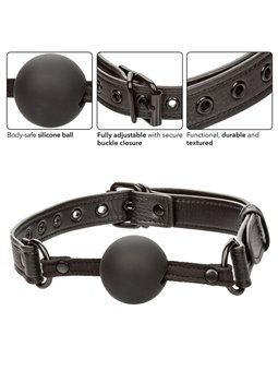 Calexotics Nocturnal - Bavaglio con Palla 3,75 Cm in Silicone Nero