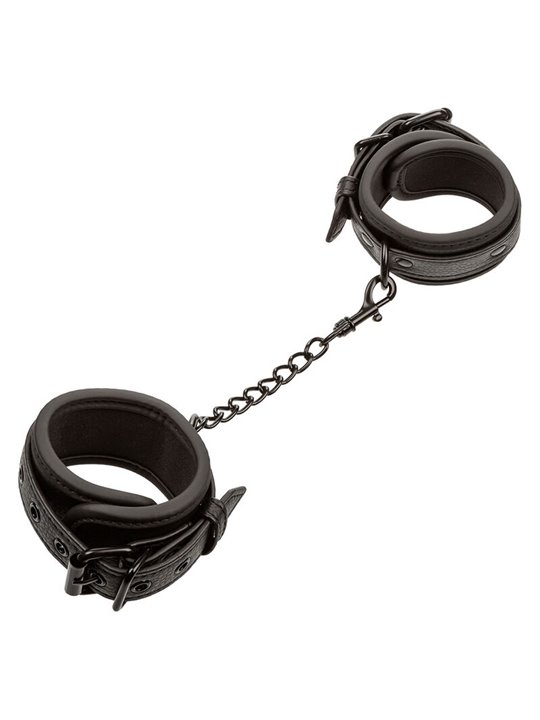 Calexotics Nocturnal - Polsini in Pelle Vegana Nera Regolabili 24,25 Cm