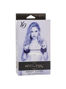 Calexotics - Nocturnal Leather Wrist Cuffs Adjustable Black