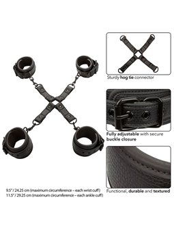 Calexotics - Nocturnal Hog Tie Connector Cuero Ajustable Black