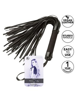 Calexotics Nocturnal - Frusta con Nappe in Pelle Vegana Nera 39,25 Cm