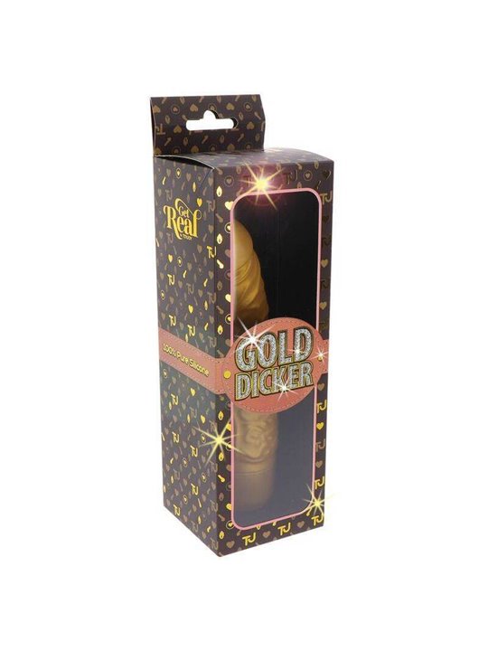 Get Real - Gold Dicker Original Vibrator Gold