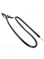 Kink - Frusta Lunga in Pvc Lucido Nero Intrecciato 138 Cm