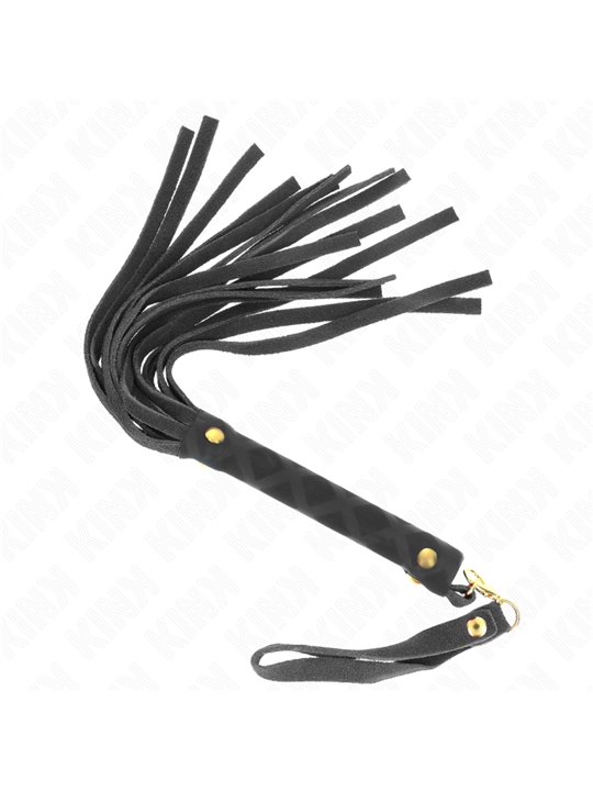 Kink - Mini Frusta in Camoscio Nero 30 Cm