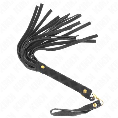 Kink - Mini Frusta in Camoscio Nero 30 Cm