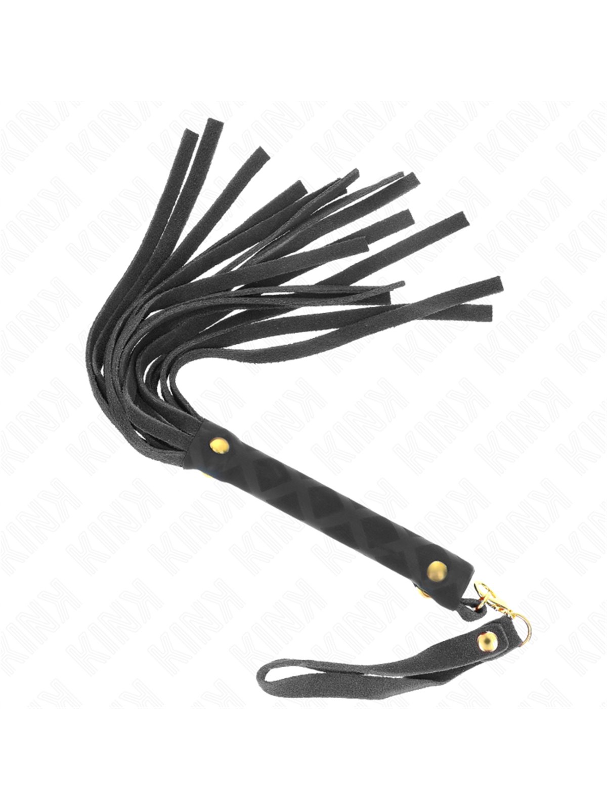 Kink - Mini Frusta in Camoscio Nero 30 Cm