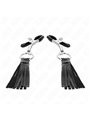 Kink - Morsetti a Vite per Capezzoli con Nappine in Pelle Vegana 6 Cm