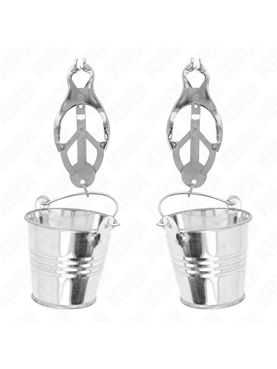 Kink - Pinze per Capezzoli con Secchielli Argento