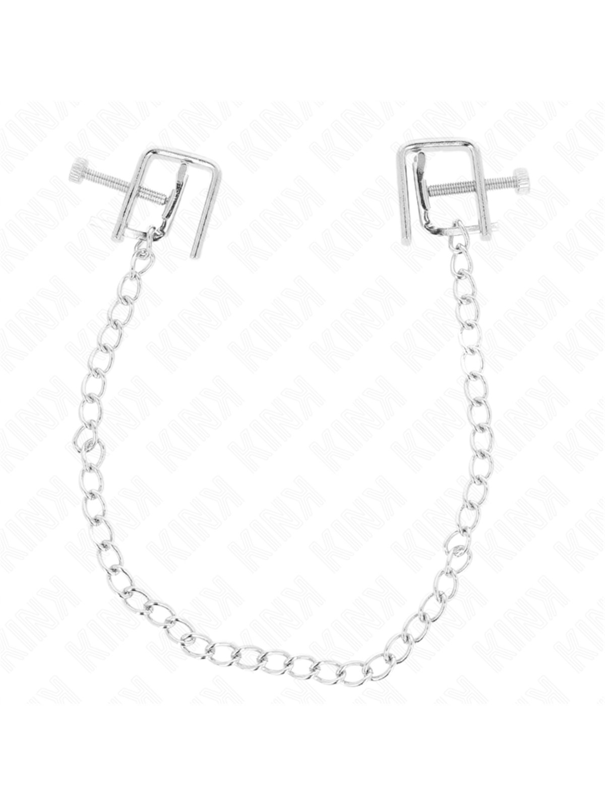 Kink - Morsetti a Vite per Capezzoli a Forma di Morsa con Catena 30 Cm