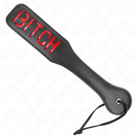 Kink - Pagaia ad Angolo Tondo con Scritta Rossa BITCH 32 x 6 Cm