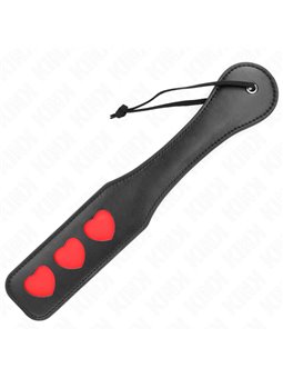 Kink - Pagaia ad Angolo Tondo con 3 Cuori Rossi 32 x 6 Cm