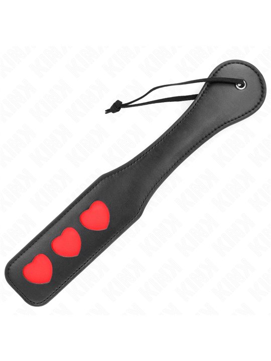 Kink - Pagaia ad Angolo Tondo con 3 Cuori Rossi 32 x 6 Cm
