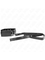 Kink - Collare 36-43x5 Cm e Guinzaglio 116 Cm in Pelle Vegana Nera Mod 1