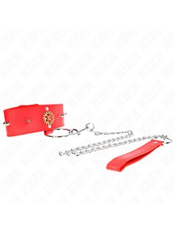 Kink - Red Diamond Necklace With Belt 65 Cm Ajdustable 35-51 Cm X 7 Cm