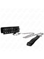 Kink - Necklace With Leash 65 Cm With Silver Studs Model 1 Adjustable 36-43 Cm X 5 Cm