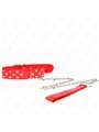 Kink - Collare con Rivetti 36-50 x 3,8 Cm e Guinzaglio 65 Cm Rosso