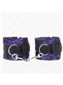 Kink - Short Velvet Lace Wrist Restraints And Nylon Bind Purple / Black 23 X 6.5 Cm