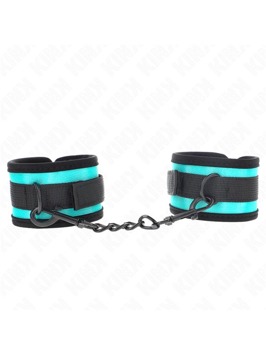 Kink - Hook And Loop Nylon Bind Wrist Restraints Black-Blue Adjustable 18-32 Cm X 5 Cm