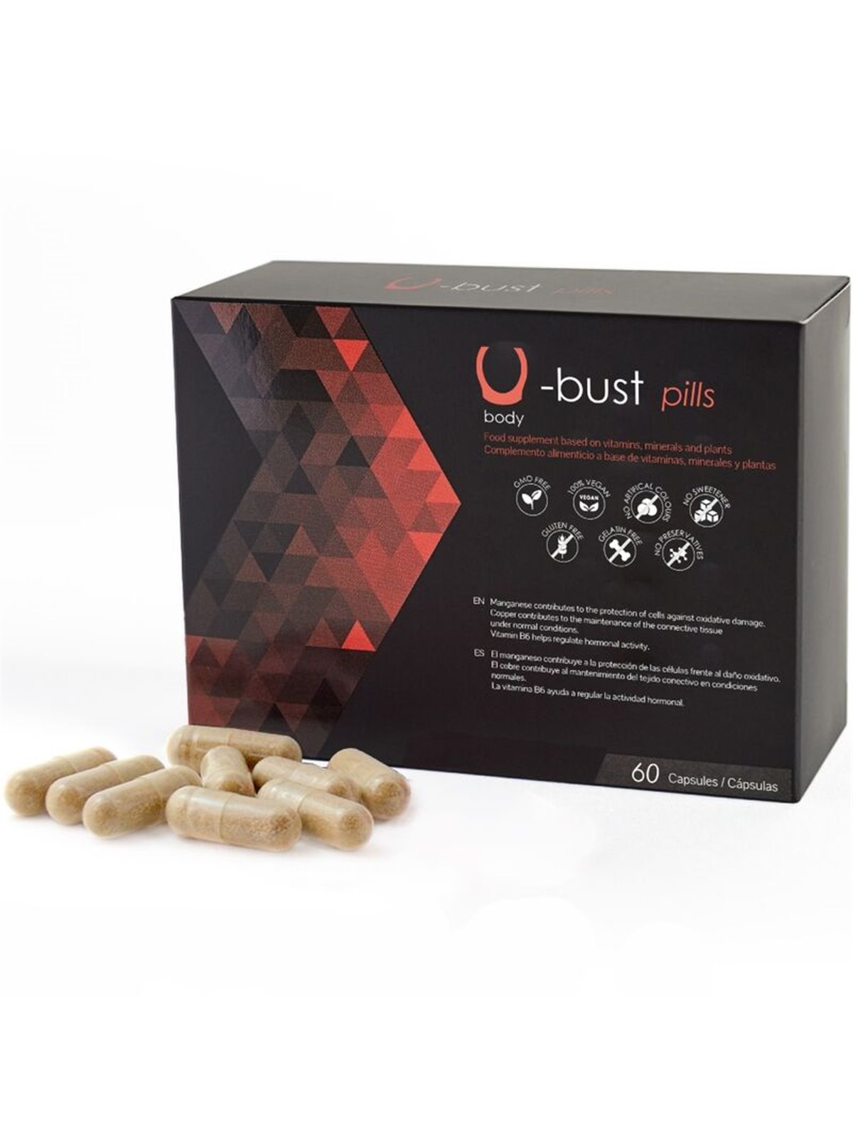 500 Cosmetics U-Bust Pills - Capsule per l'Ingrossamento del Seno 60 Cp