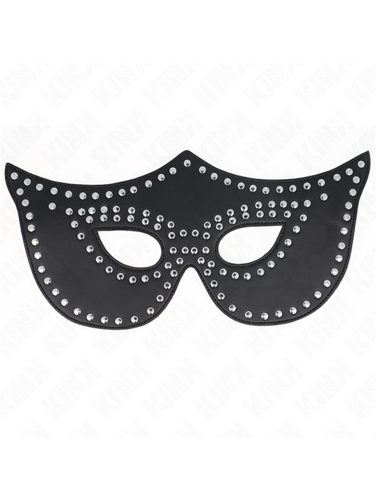 Kink - Maschera in Pelle Vegana con Rivetti 30x12 Cm Mod 2