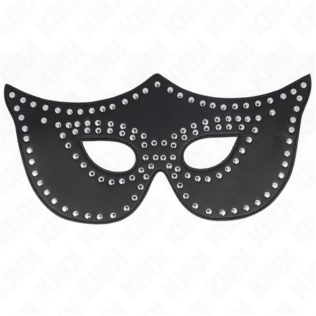 Kink - Maschera in Pelle Vegana con Rivetti 30x12 Cm Mod 2