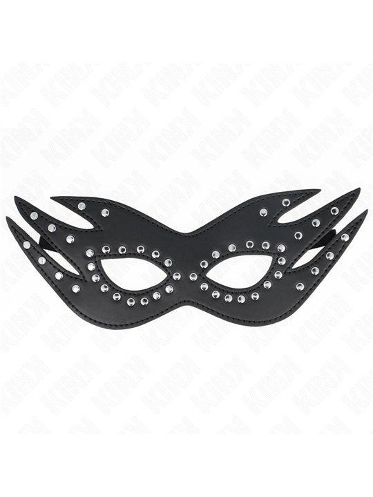 Kink - Maschera in Pelle Vegana con Rivetti 26x9,5 Cm Mod 3