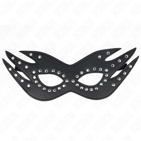 Kink - Maschera in Pelle Vegana con Rivetti 26x9,5 Cm Mod 3