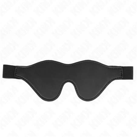 Kink - Mascherina Copri Occhi in Similpelle con Fascia Elastica 21x8 Cm