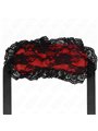 Kink - Mascherina Copri Occhi Rossa con Pizzo Nero 22,5x11 Cm Mod 3