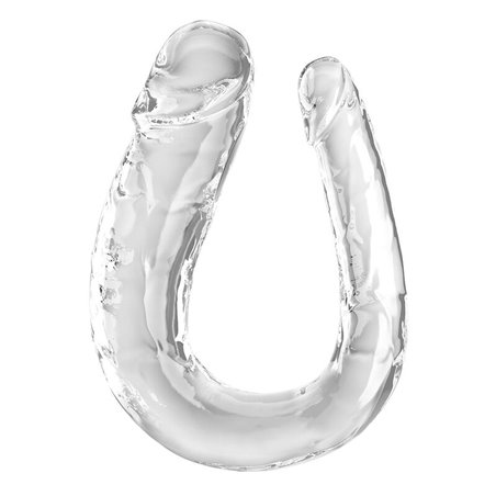 King Cock Double Trouble - Dildo Doppio Trasparente in Silicone 44 Cm