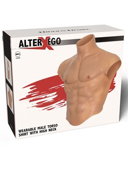 Hidden Desire - Alter Ego Silicone Male Torso Shirt With Abs Flesh