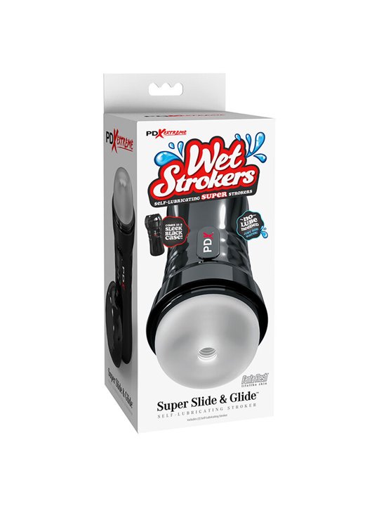 Pdx Extreme Slide & Glide - Masturbatore Autolubrificante Trasparente
